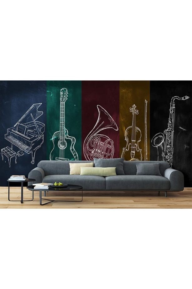 Müzik Aletleri Renkli Duvar Kağıdı