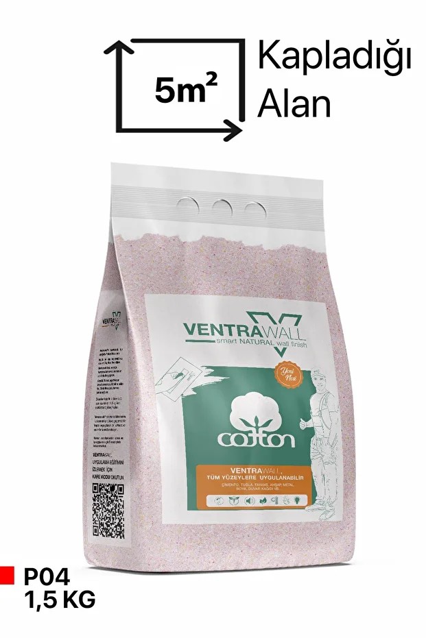 Isı Ve Ses Yalıtımlı Sürülen Duvar Kağıdı | Kendinden Yapışkanlı | Pembe | P04-1,5 Kg | 5m²