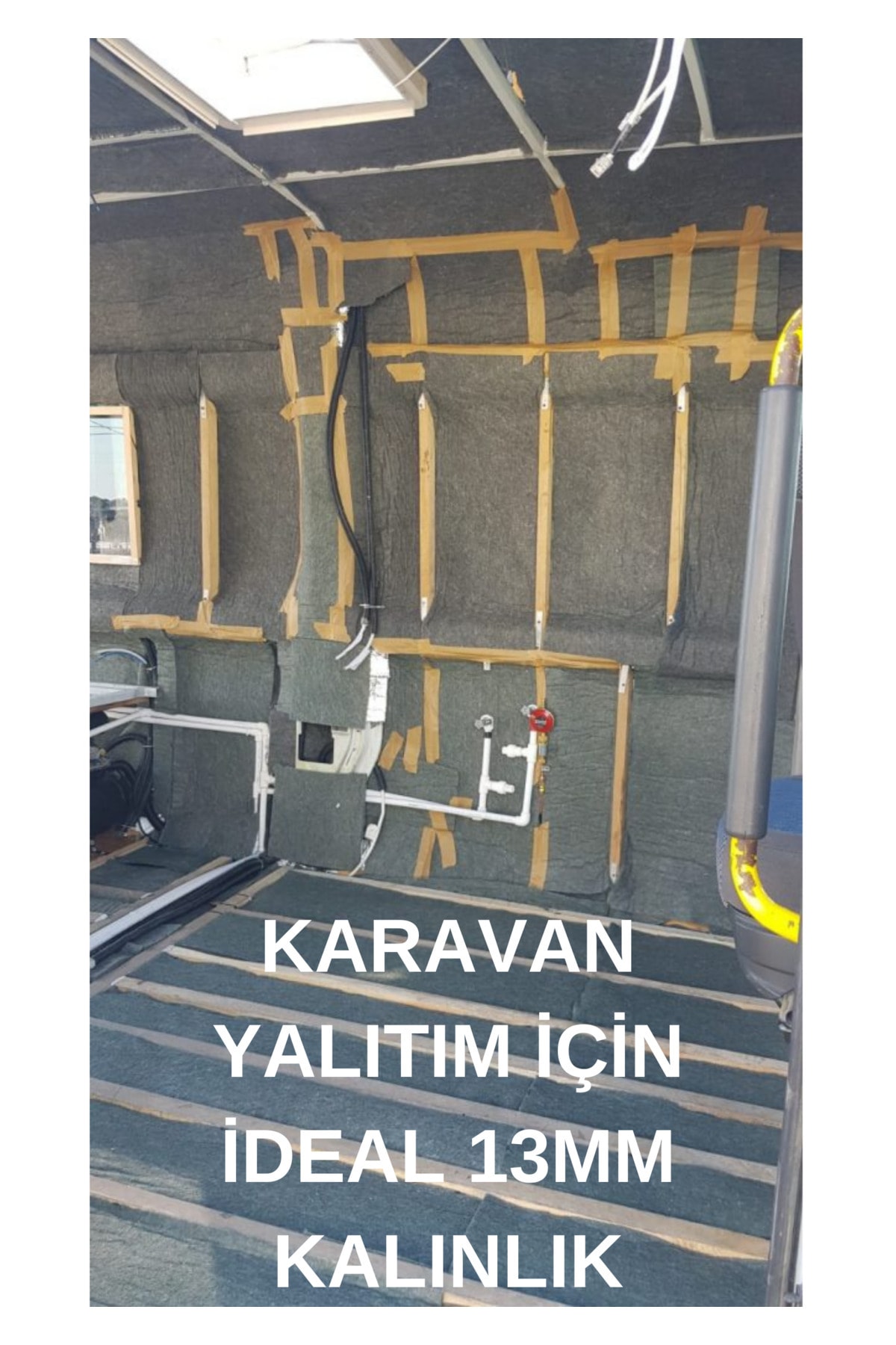 13mm -100x100cm Kendinden Yapışkan Kauçuk Oto Karavan-panelvan Isı Ve Ses Yalıtım Tekne Konteyner