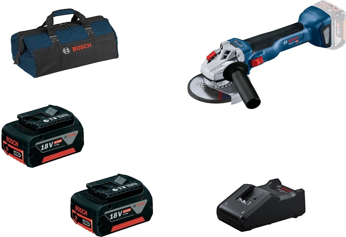 BOSCH Gws 18V-10 2X4.0AH Çift Akülü Taşlama Makinesi