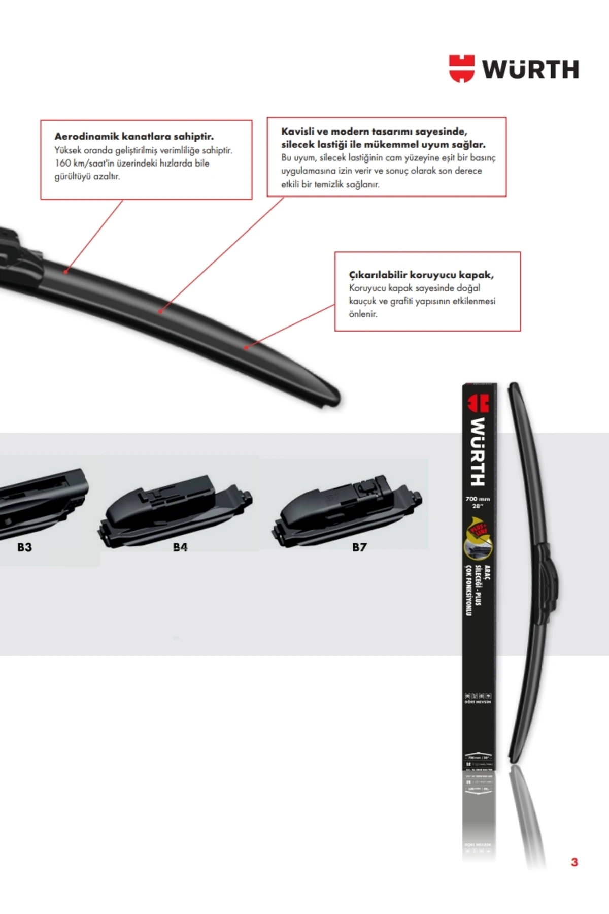 4 Mevsim Araç Sileceği 575mm 23''