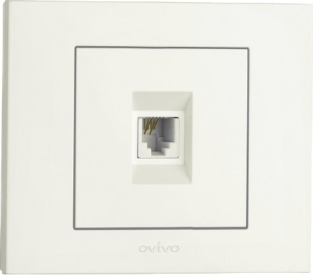 Grano Beyaz Nümeris Telefon Prizi + Tekli ÇERÇEVE(1XRJ11)