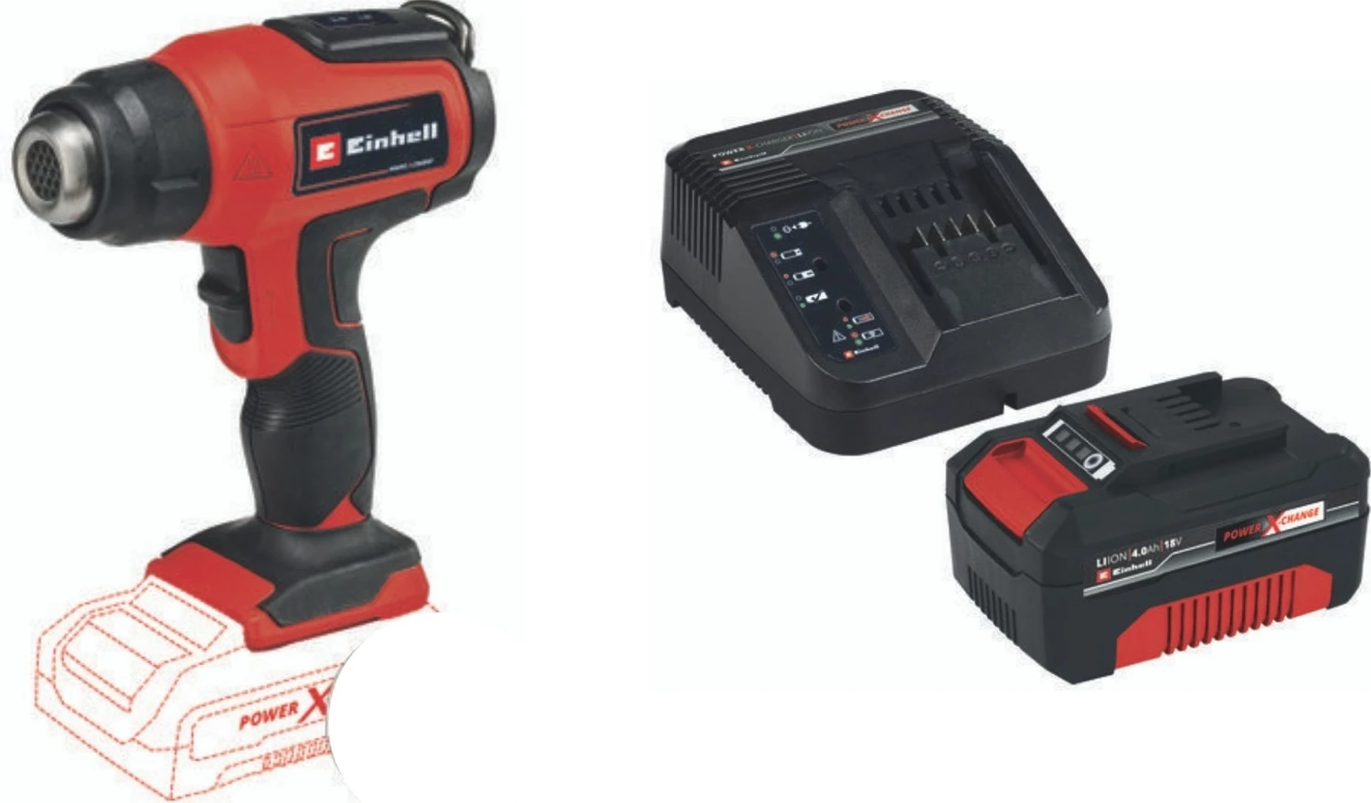 Te-Ha 18 Li Akülü Sıcak Hava Tabancası 4.0AH Starter Kit