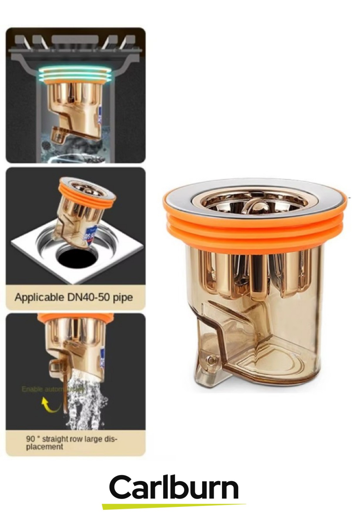 Premium Mutfak Banyo Standart DN40-DN50 Borularıyla Uyumlu Koku Geri Akış Önleyici Gider Aparatı
