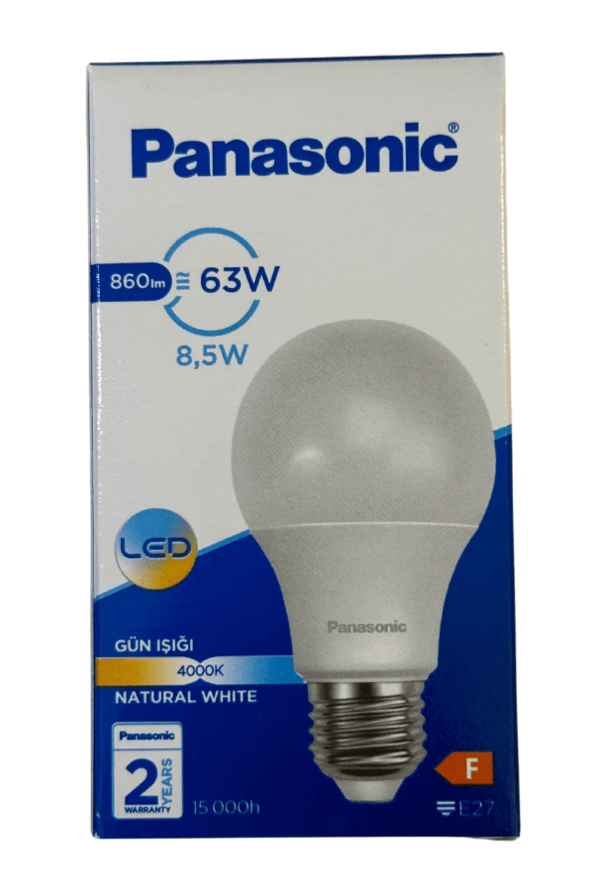 8,5W (63W) 4000K (Günışığı) E27 Duylu Led Ampul (2 Adet)