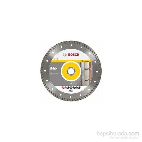 BOSCH - Expert Serisi Tüm Malzemeler İçin Turbo Segman Elmas Kesme Diski - 115 X 22,23 X 2 X 10 Mm