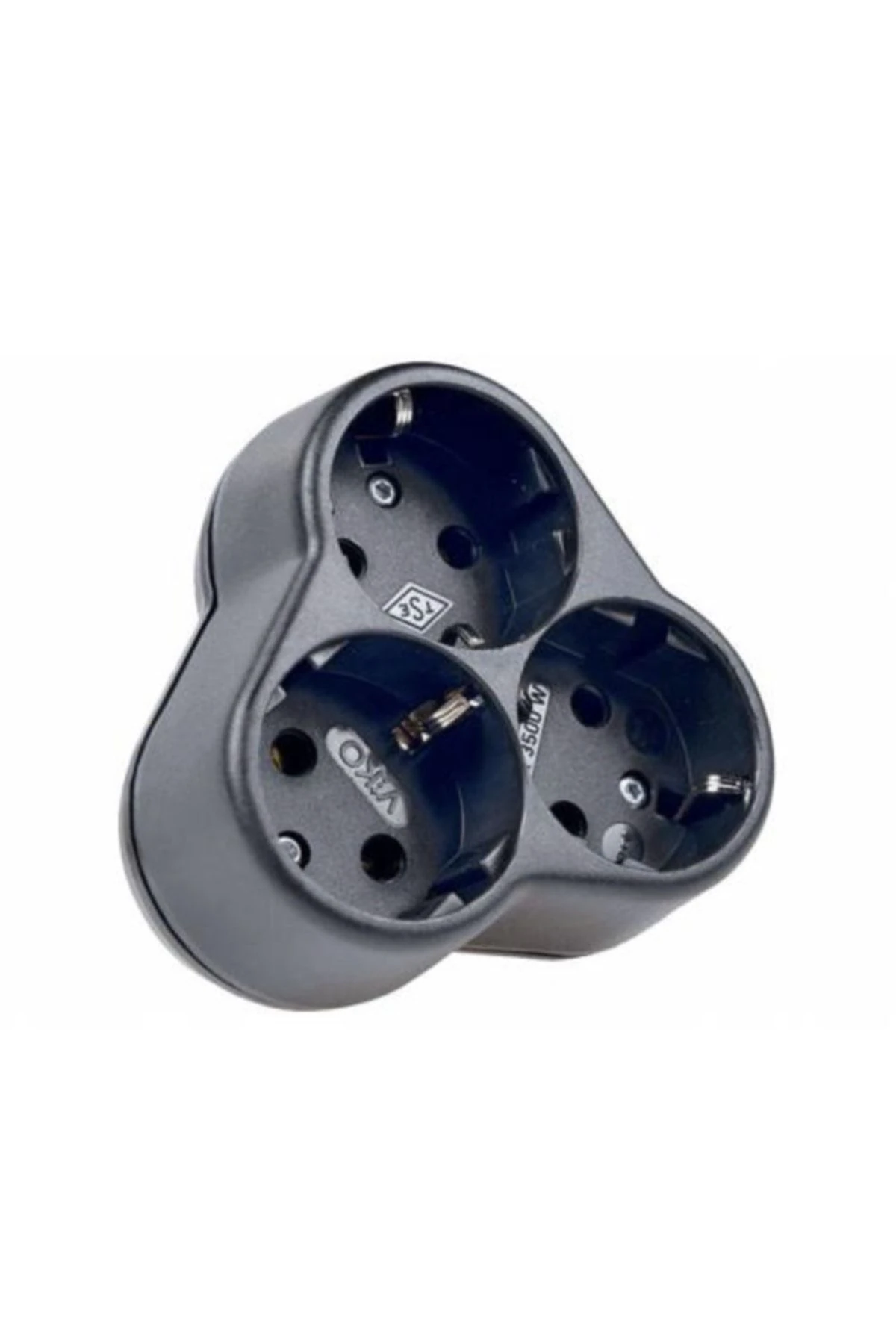 Siyah Viko Yonca Üçlü Topraklı Fiş Priz