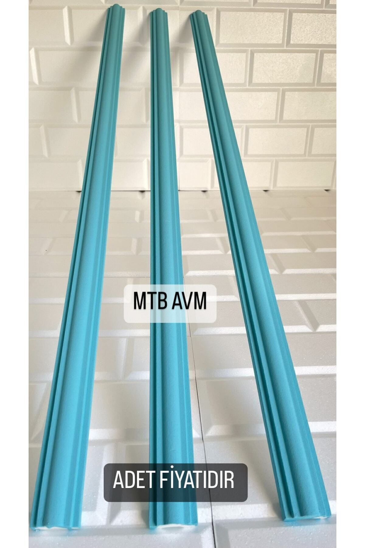 OZKUVVET Salda Mavisi Minella01 Duvar Çıtası Dekoratif Kendinden Yapışkanlı Stropiyer 4cm 100 Cm