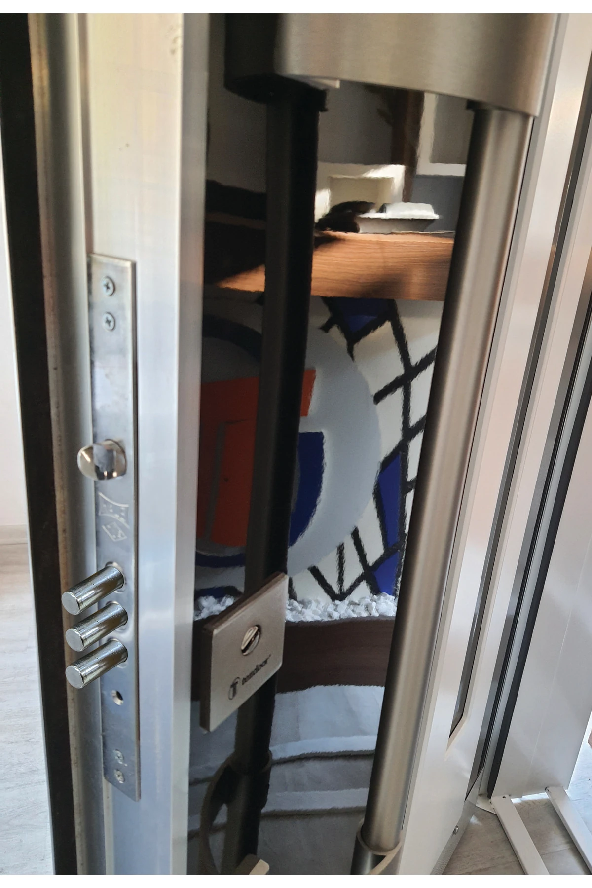 Beyaz Çelik Kapı Çelik Kapı Modelleri Beyaz Renk Kasalı Villa Kapısı Bina Giriş Kapısı Sol Açılım