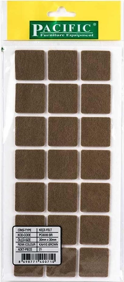 Pacific Zemin Koruyucu Yapışkan Kare Keçe 30 mm x 30 mm
