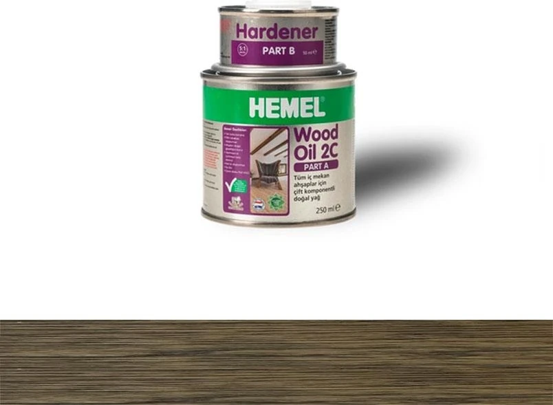 15743 Wood Oil 2c Ahşap Için Doğal Yağ 300ML Castle Brown