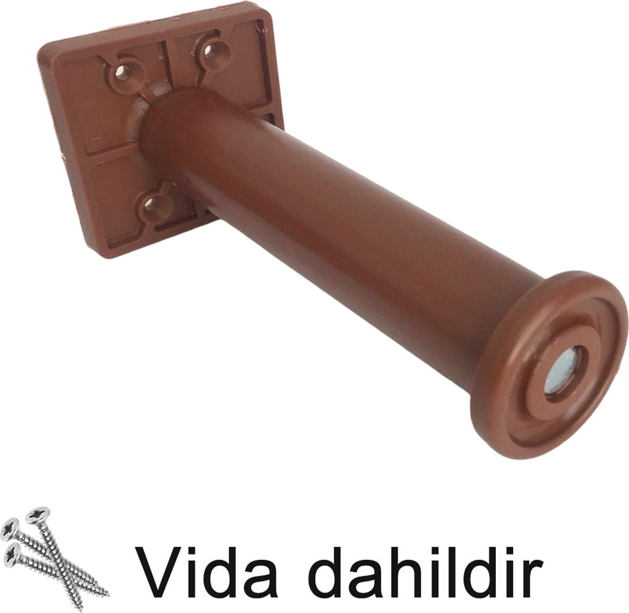 4 Adet Modül Ayarlanabilir Destek Ayağı 15 x 23 cm Kahverengi Ayak Mobilya Kanepe Baza Koltuk Ünite Ayakları
