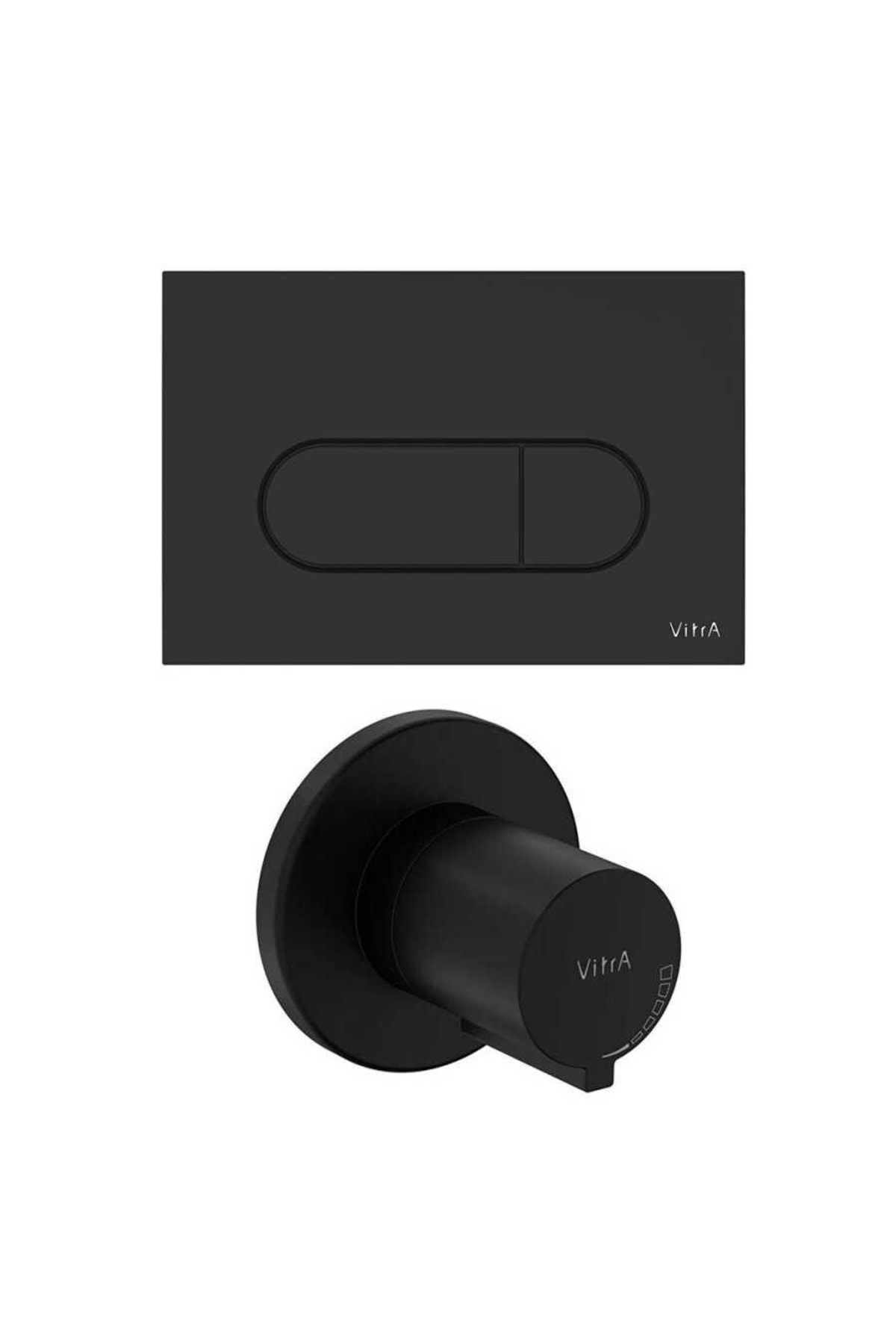 Root Round 800-2036 Kumanda Paneli ve Stop Valf Seti, Mat Siyah (740-2280, A41461GR)