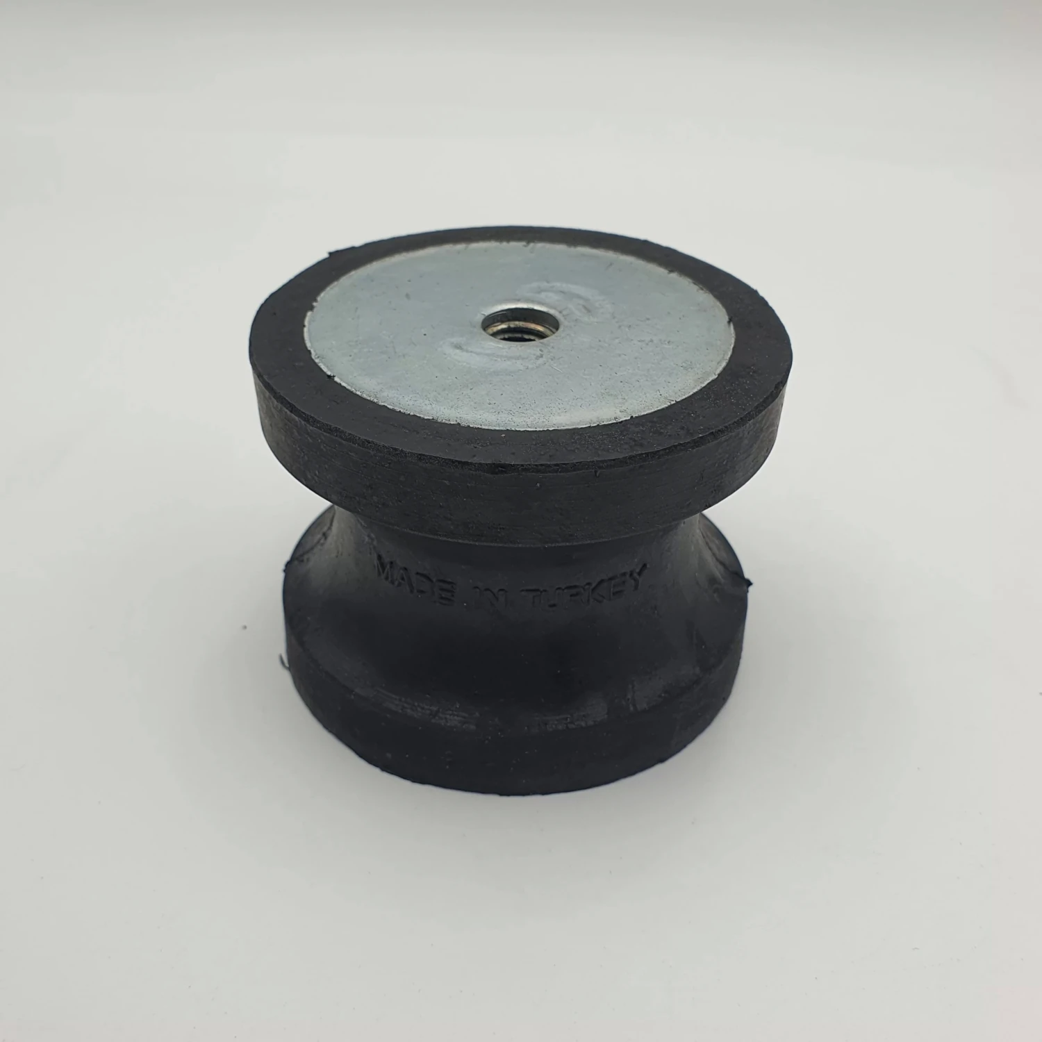 Atc Tipi Kauçuk Pullu Makaralı Takoz M12X1.5 Çap 80 mm Yğkseklik 60 mm