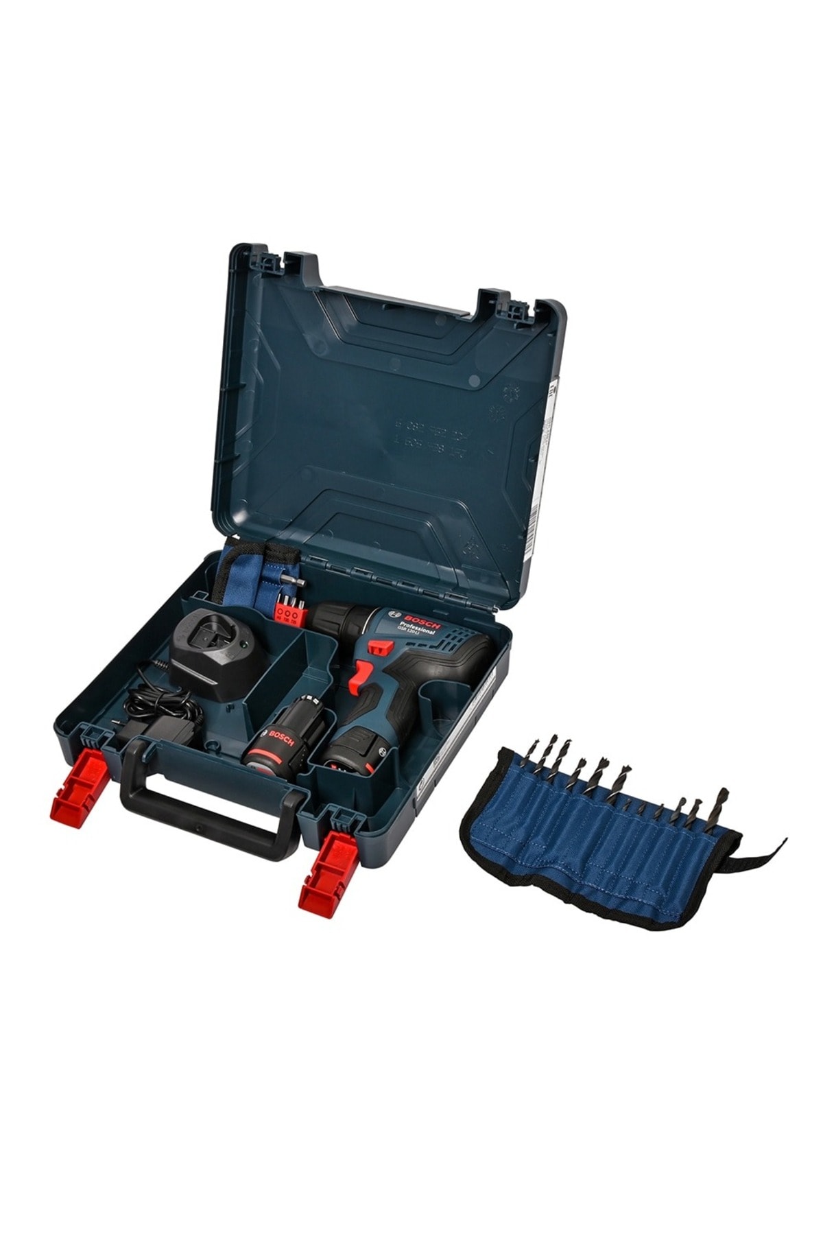 BOSCH GSR 120 Li Çift Akülü Vidalama Vidalama Matkap  Şarjlı Matkap Mavi  (23 Parça Uç Hediye)