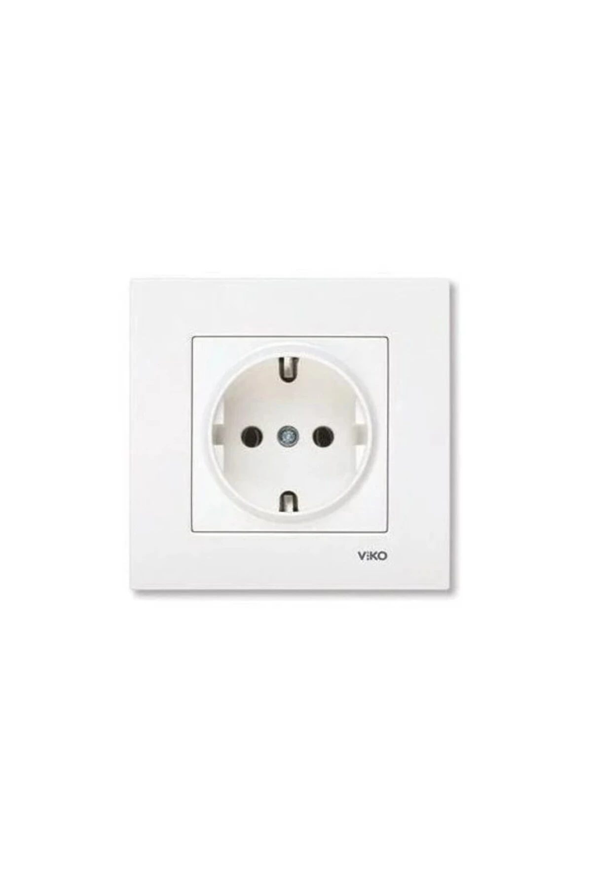 KARRE MEK.TUŞ TOPRAKLI PRİZ BEYAZ (ÇERÇEVE DAHİL)