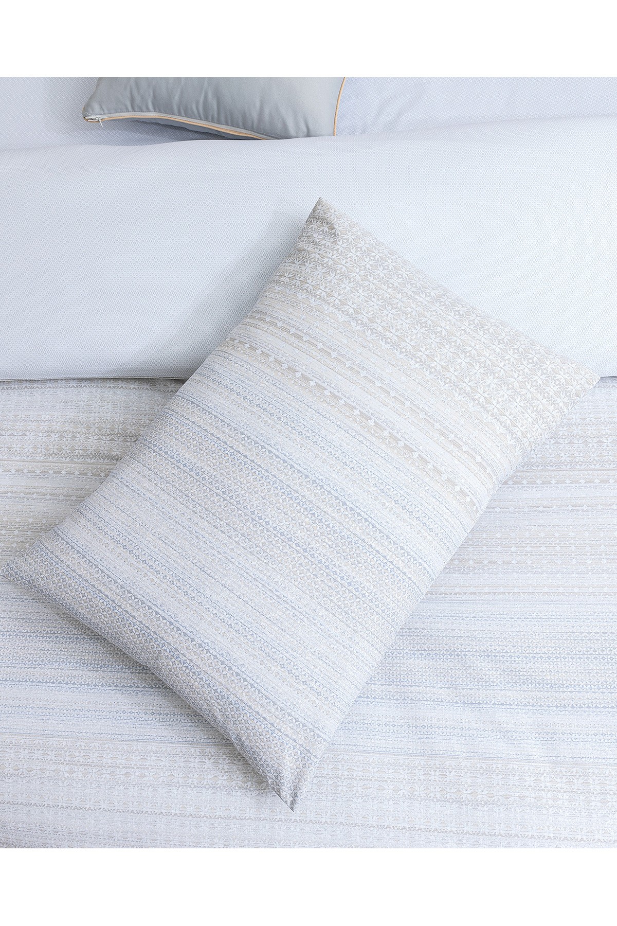 Niort King Size %100 Pamuk Ranforce Baskılı Nevresim Takımı - Bej