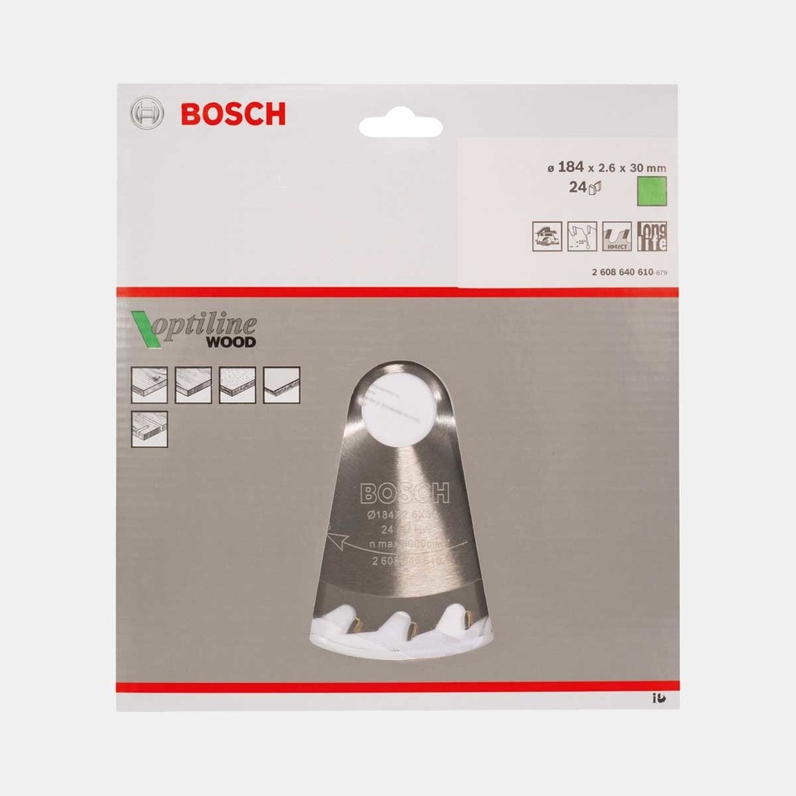 BOSCH Optiline Daire Testere Bıçağı 184X30 mm 24 Diş