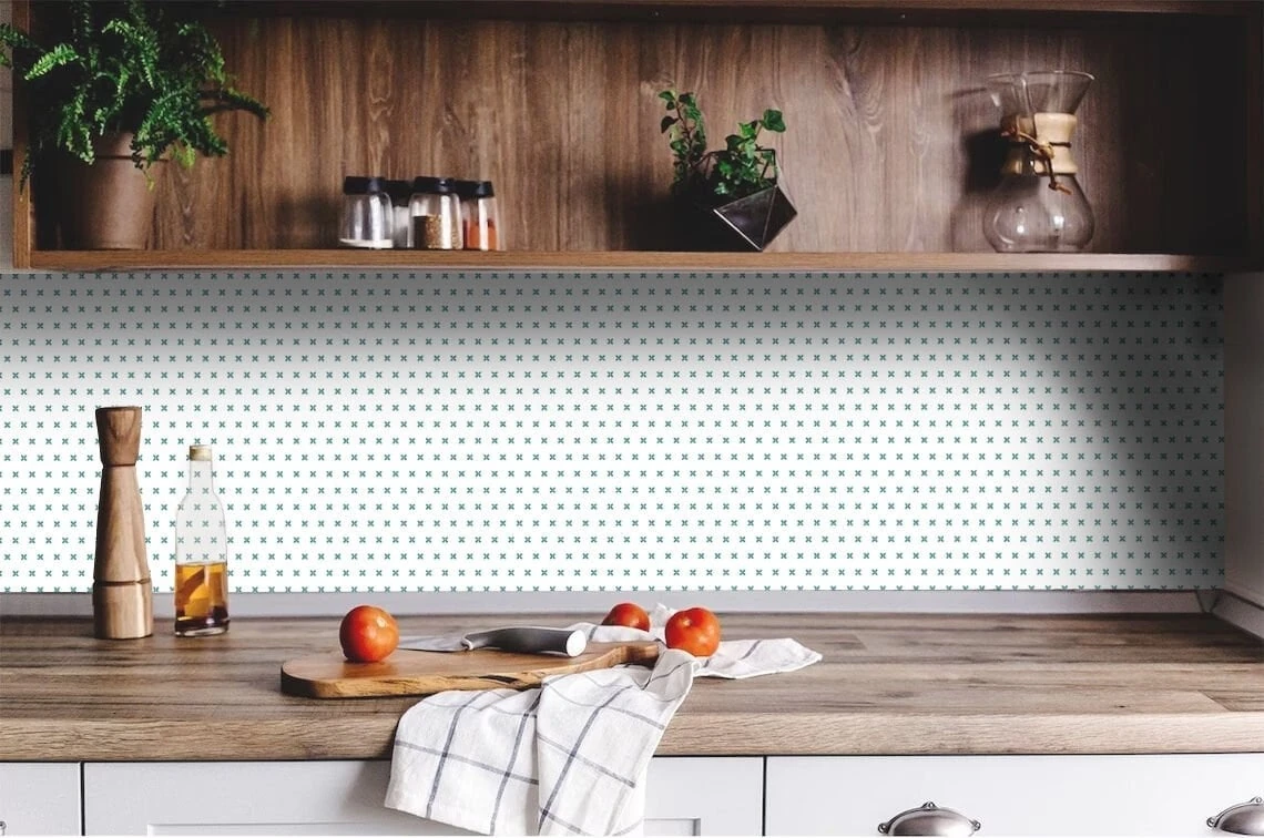 Kendinden Yapışkanlı Yonca Desenli Pvc Karo 30X30 cm (4 Adet) 0,36M2