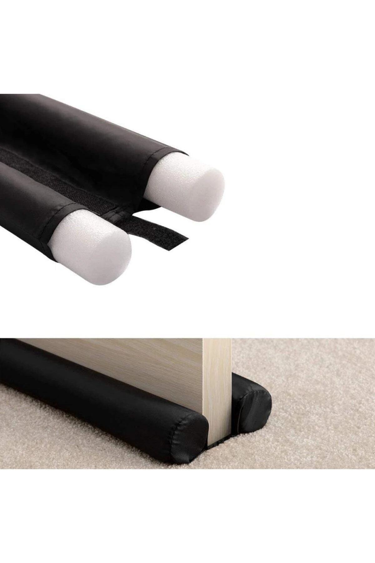 2 Adet Kapı Altı Rüzgar Soğuk Önleyici Çift Taraflı Ayarlanabilir Isı Yalıtım Izolasyon Malzemesi