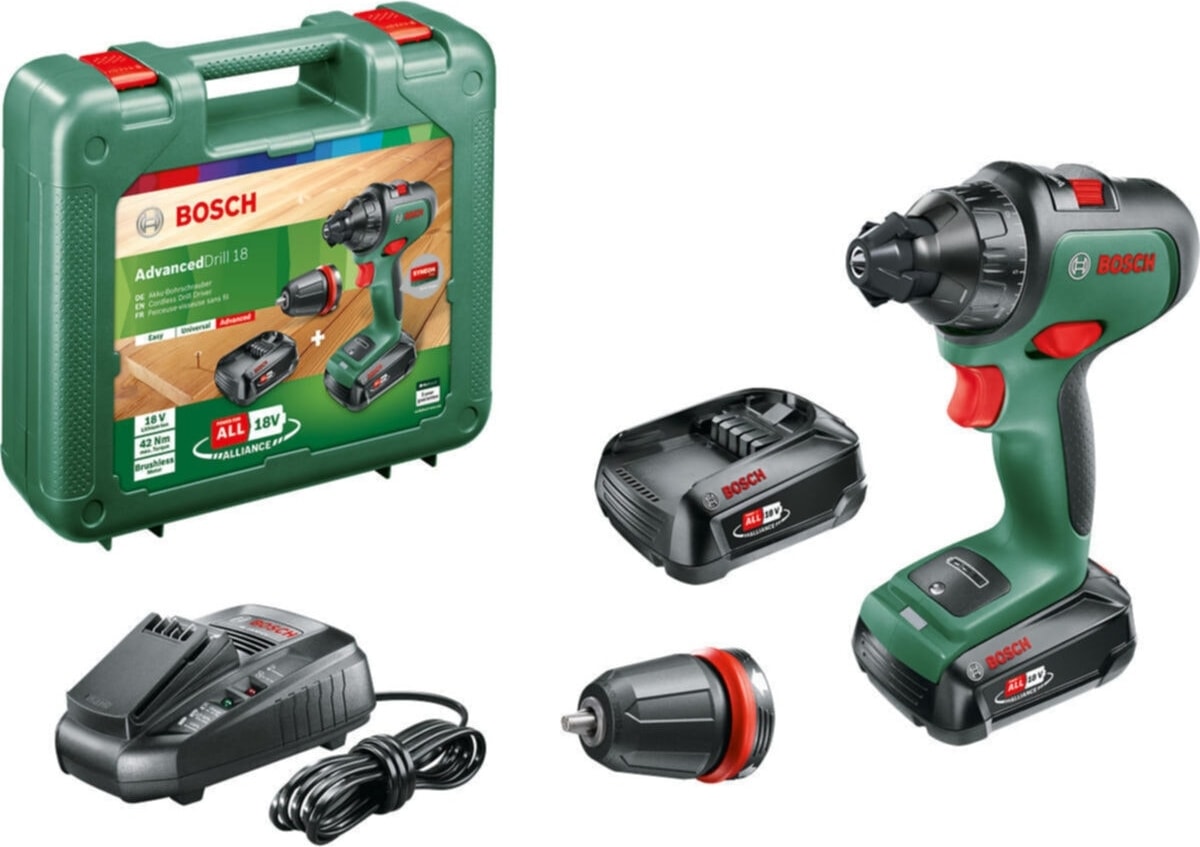 BOSCH Advanceddrill 18 2.5 Ah Çift Akülü Delme-Vidalama Makinesi - 06039B5006