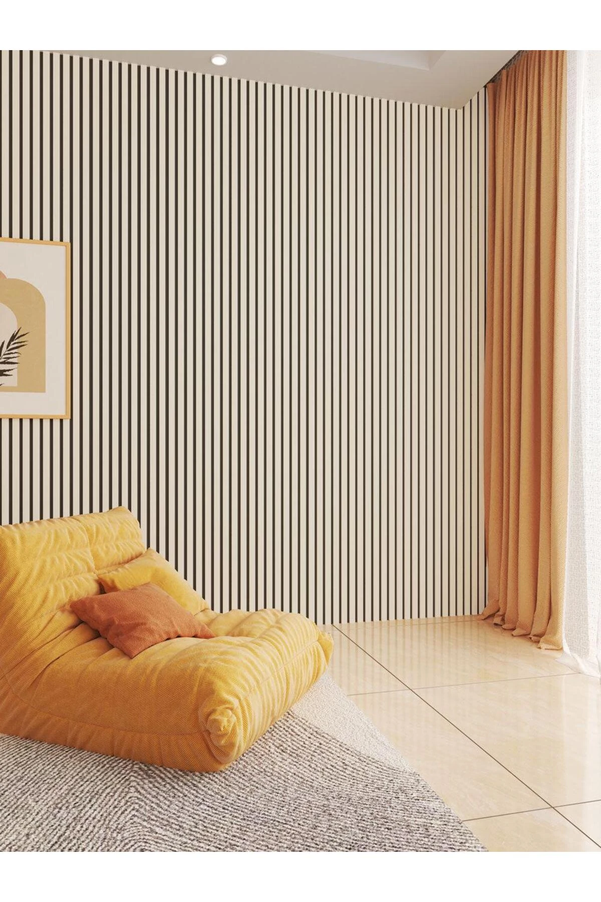 100 X 275 Cm Beyaz Akustik Panel Beyaz Çıta