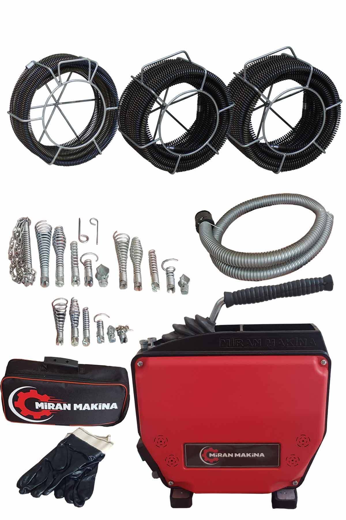 Tıkalı Kanal Açma Makinesi 16-19-22 Mm Full Set (FATURALI)