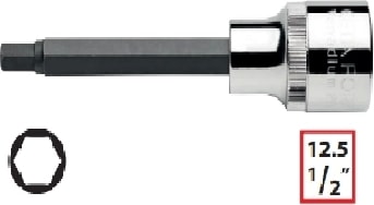 C28S-H14L 1/2 " Allen Uçlu Lokma (Uzun Tip) - 14 x 100 mm