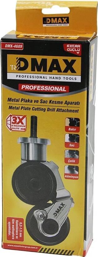 Matkapa Tak Kullan Metal Plaka - Sac Kesme Aparatı 0.2-1.5mm Kalınlıklara - Tüm Matkaplara Uyumlu (5047)