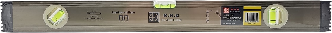 B.h.d BHD00601 50CM Gri Mıknatıslı Alüminyum Su Terazisi