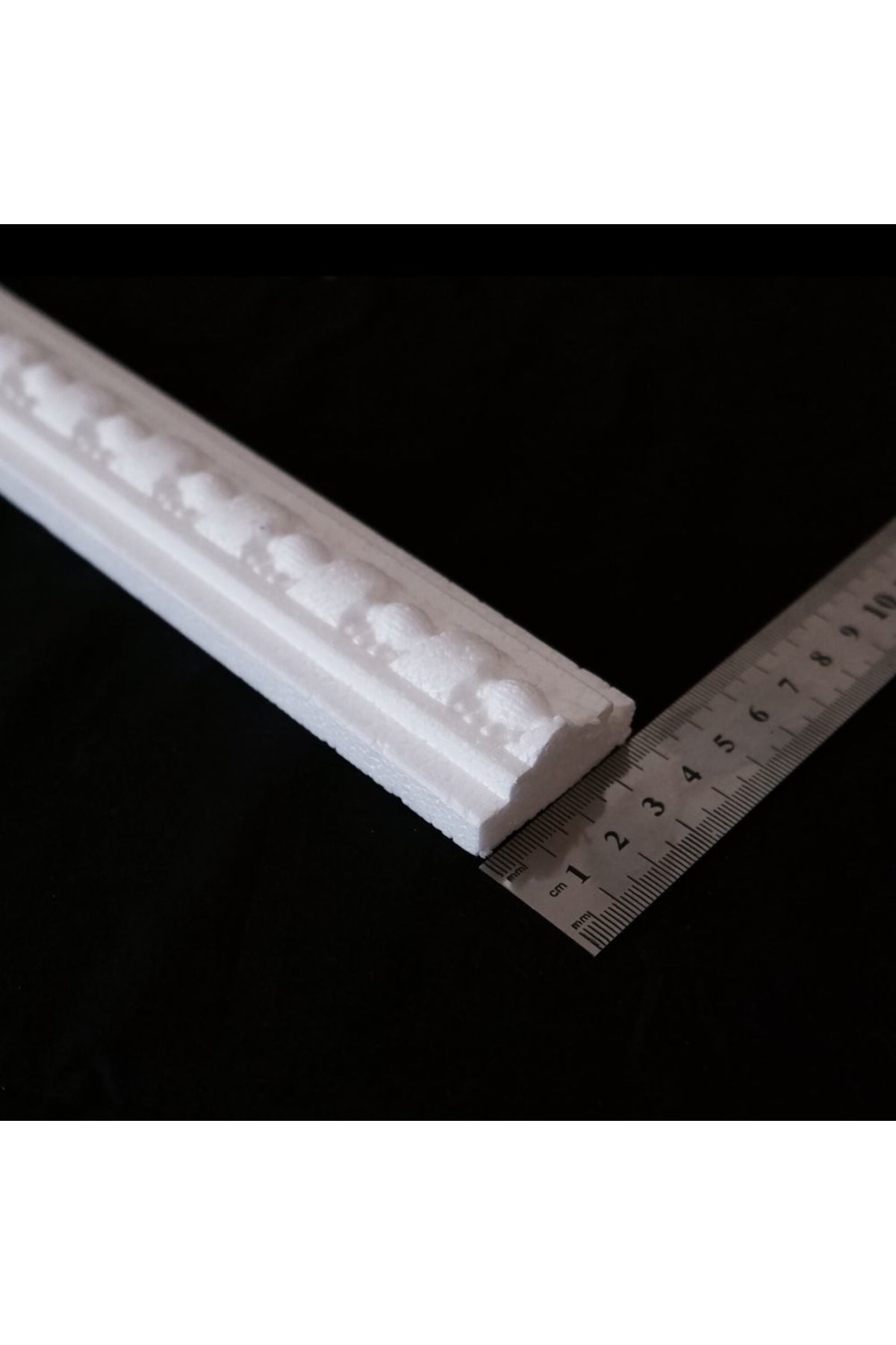 OZKUVVET 1 Metre (20 Adet) Defne Desenli Dekoratif Stropiyer Eps Köpük Çıta - 4 Cm Genişlik