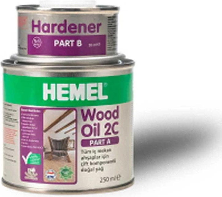 Wood Oil 2c-Ahşaplar Için Çift Komponentli Yağ Super WHITE-0,300 Lt