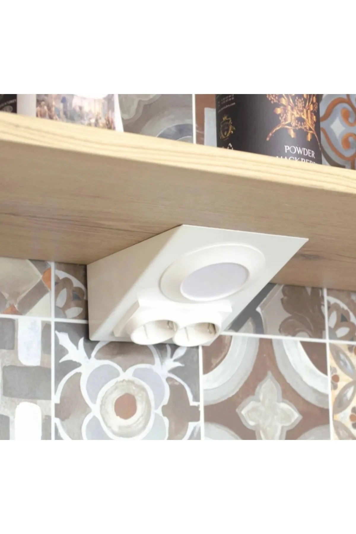 Modern aydınlatmalı çift prizli mutfak altı kolay montaj dekoratif ürün