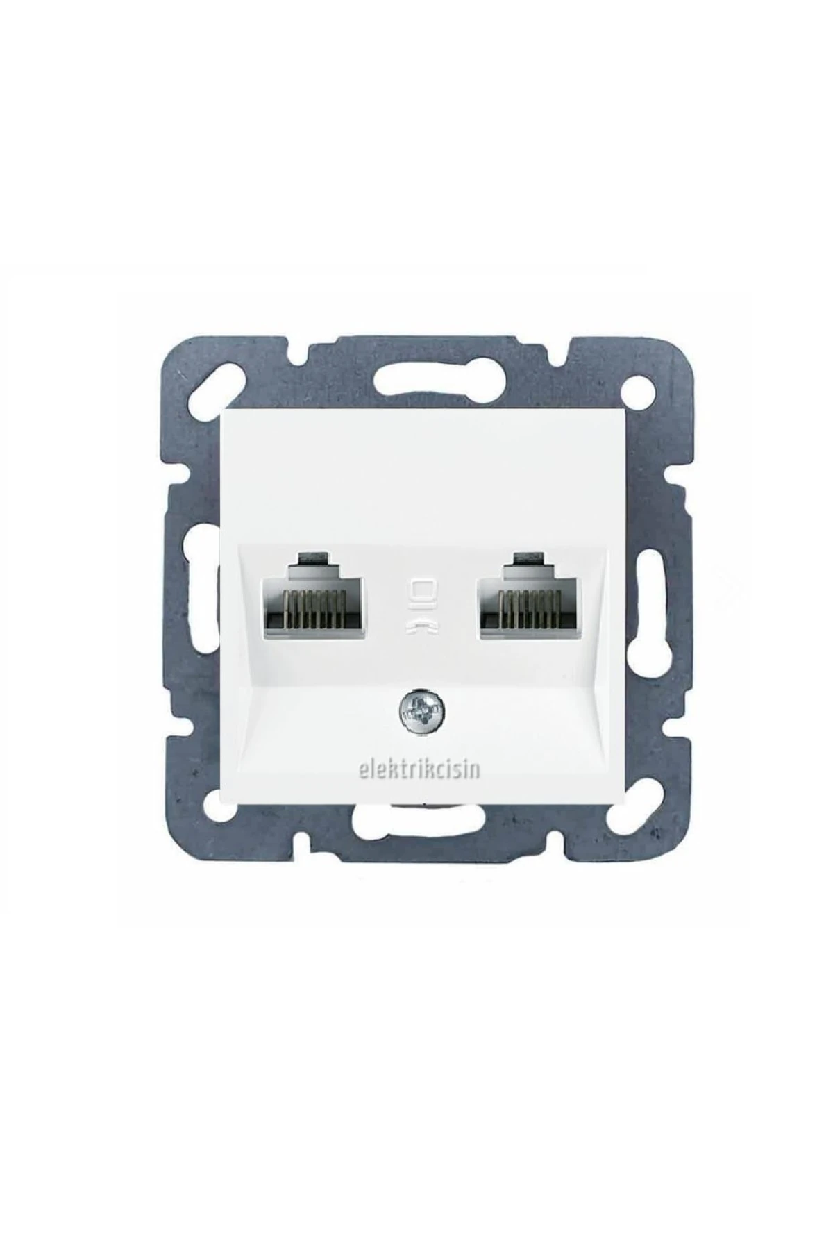 Meridian Beyaz Ikili Data Prizi (rj45) (2*cat6) (çerçeve Hariç) 12 Adet