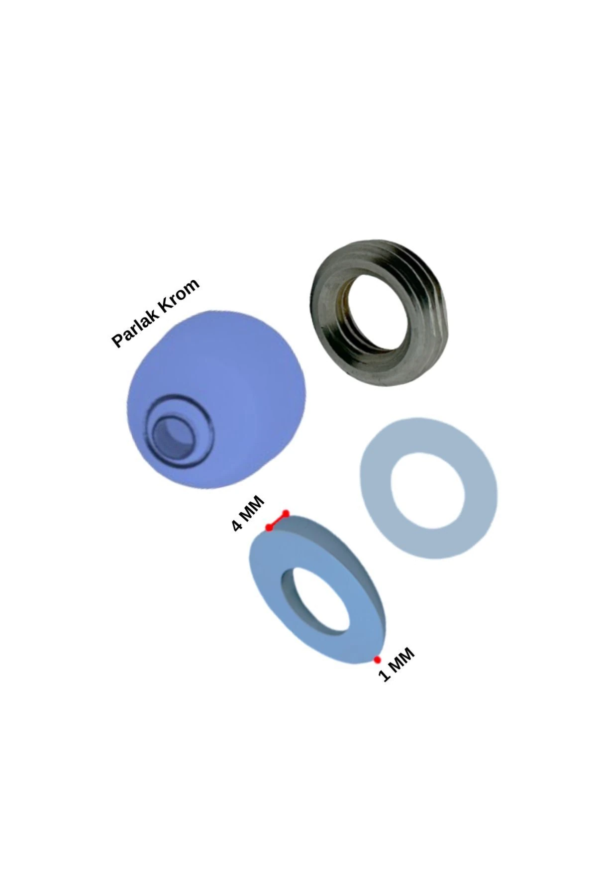 311464YP1TE -Taharet Ucu Fıskiye Ayarlı Krom TK8°