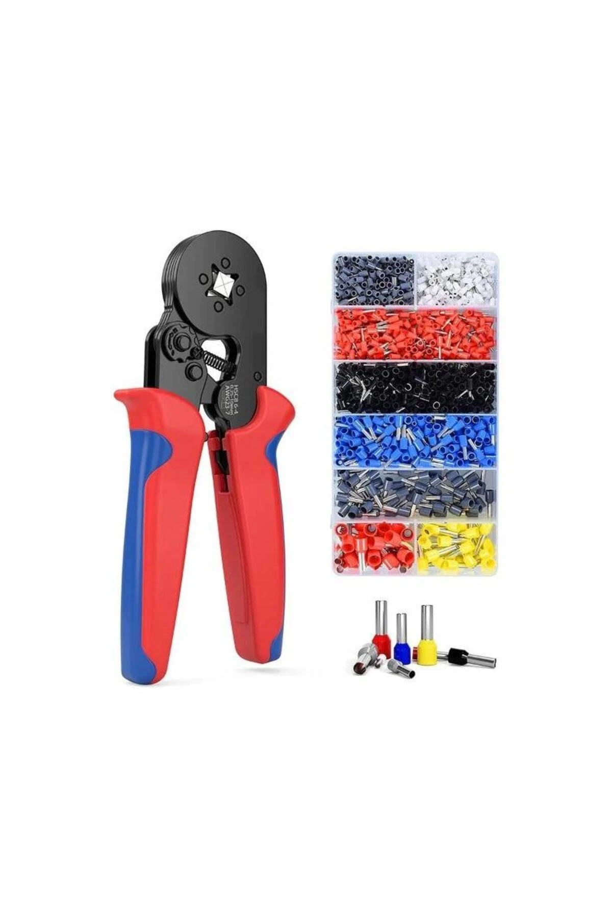 Hsc8 6-4a Terminal Sıkma Pensesi 1200parça Kablo Pabucu