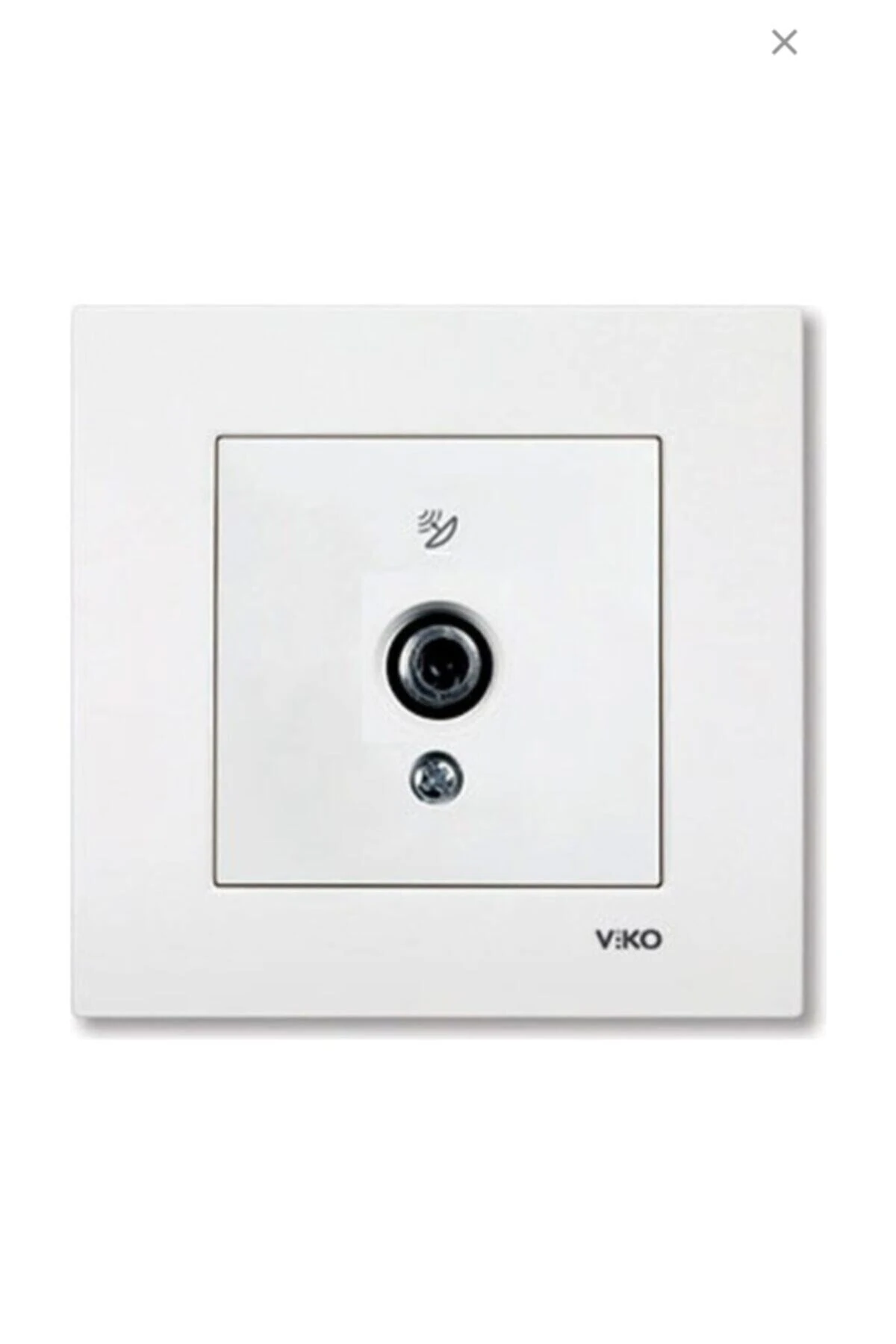 Karre Uydu Prizi F Konnektörlü Sonlu - Beyaz (Çerçevesiz)