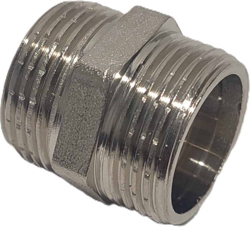 1" Sarı / Krom Dişli Nipel DN25 - Chrome Nipple