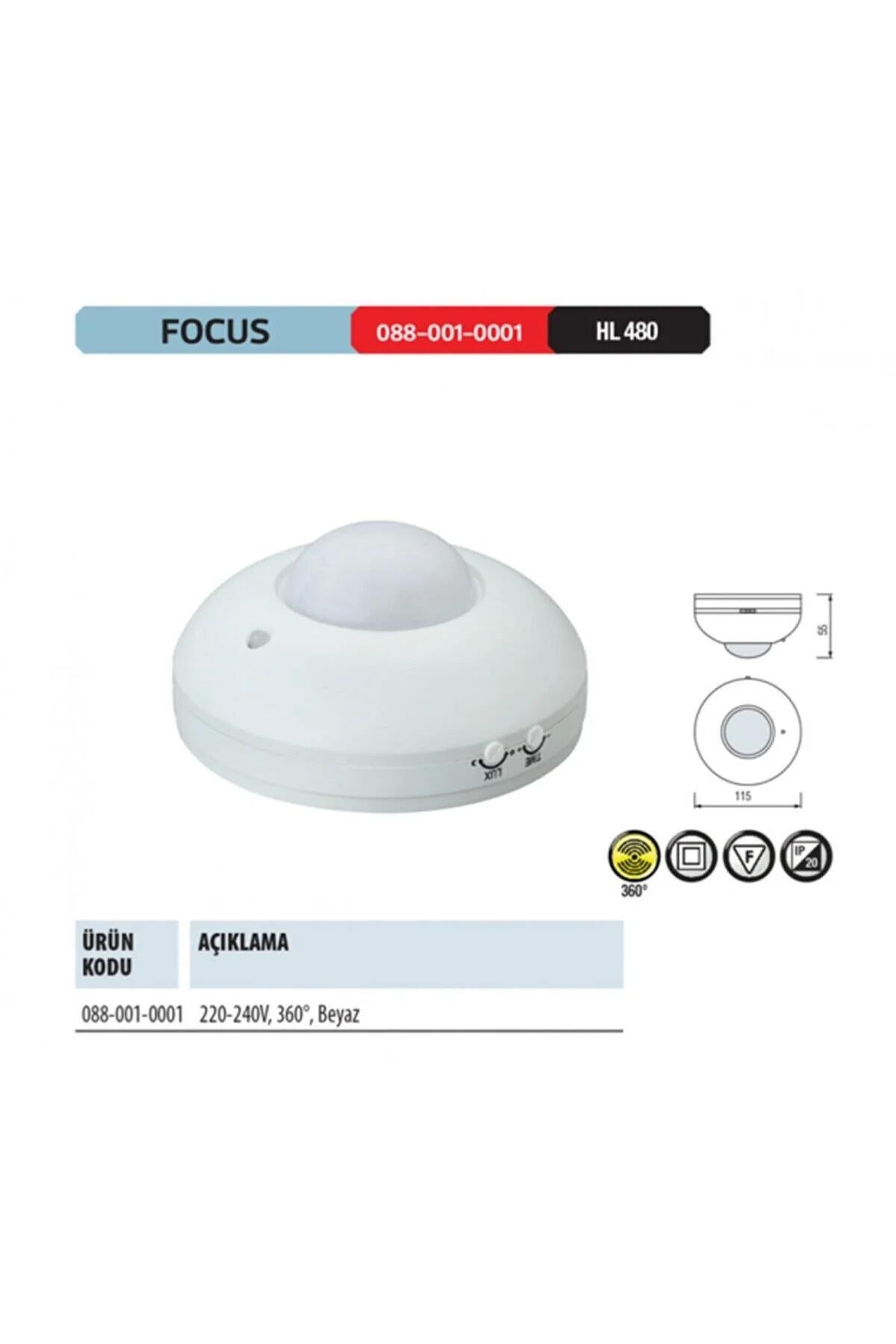Elektric Focus Sıva Üstü 360 Radar Sensör