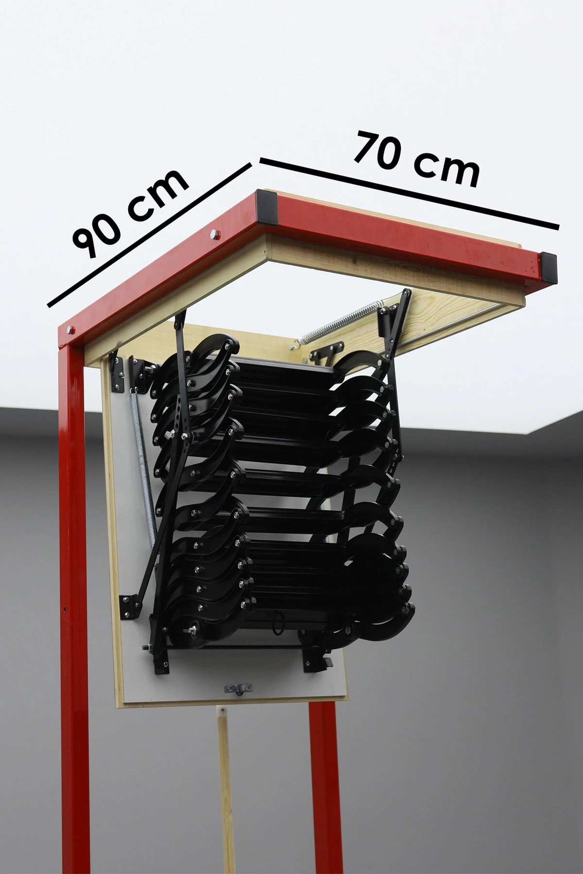 70 Cm X 90 Cm Metal Akordiyon Çatı Merdiveni