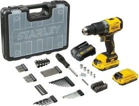 STANLEY SCD718 18V 2.0AH V18 Çift Akülü Darbeli Matkap +100 Adet Uç Seti