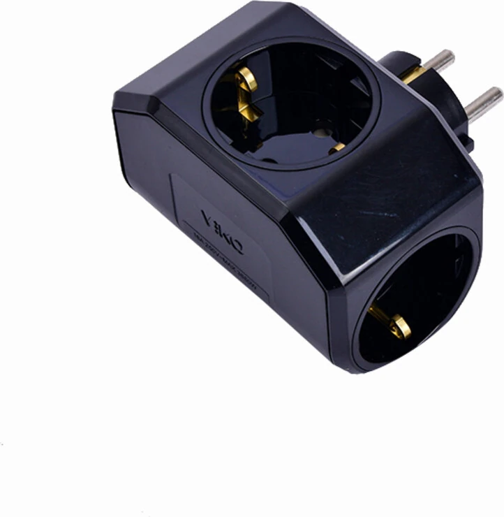 Yonca Plus Üçlü Topraklı Priz Siyah 3 Adet