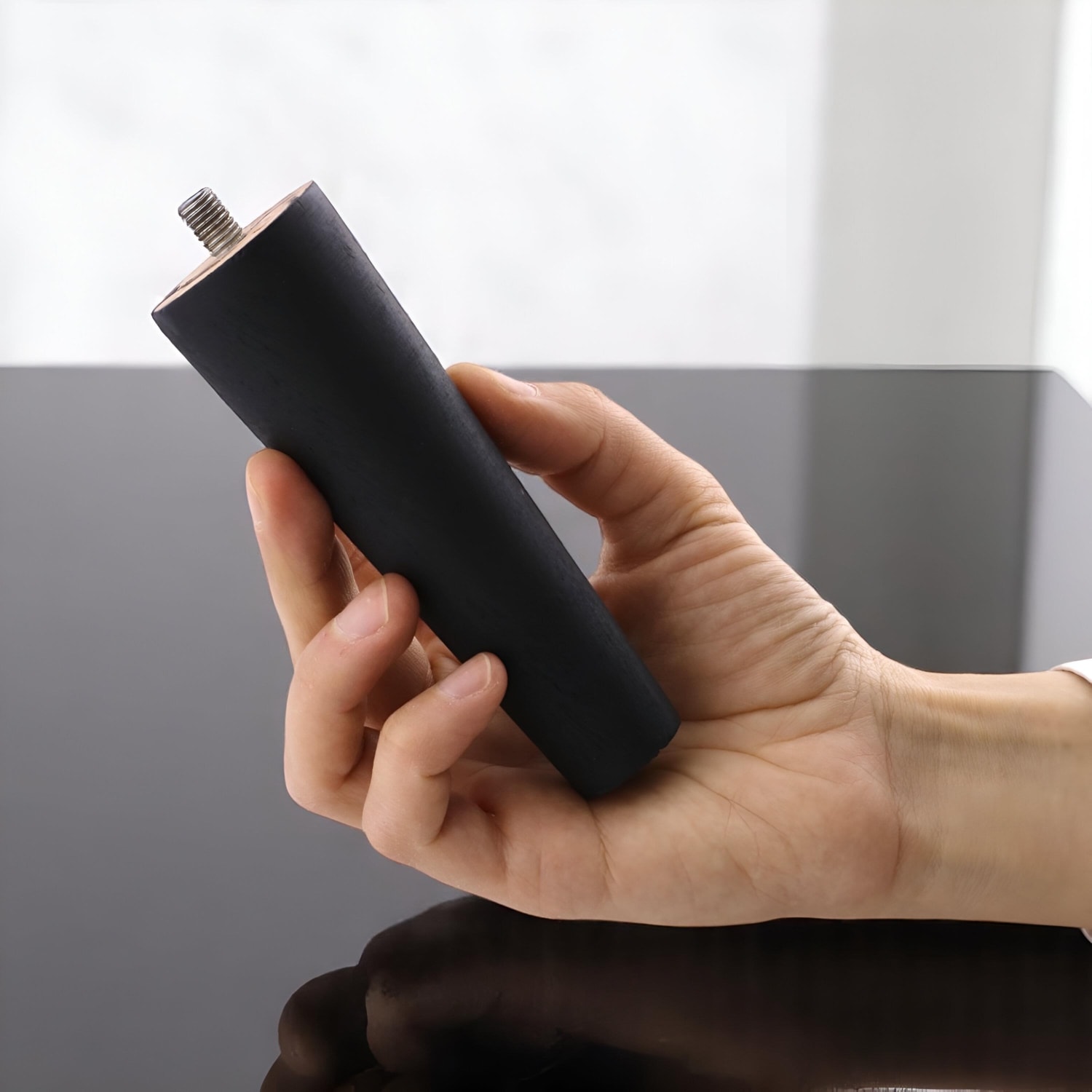 4 Adet Ahşap Ayak 12 cm Siyah M8 Civatalı Bağlantı Aparatlı Dolap Mobilya Koltuk Kanepe Destek Ayağı Ayakları