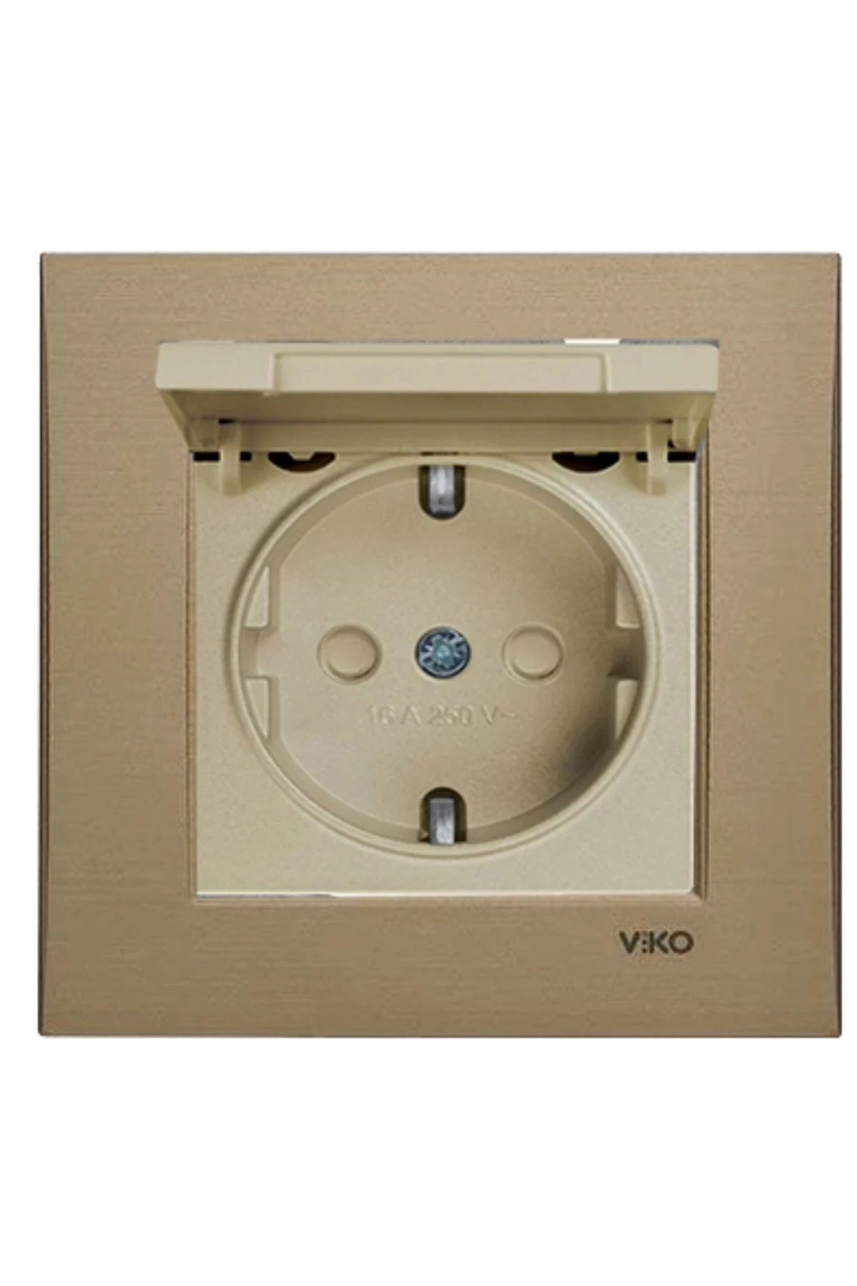 viko novella bronz kapaklı topraklı priz