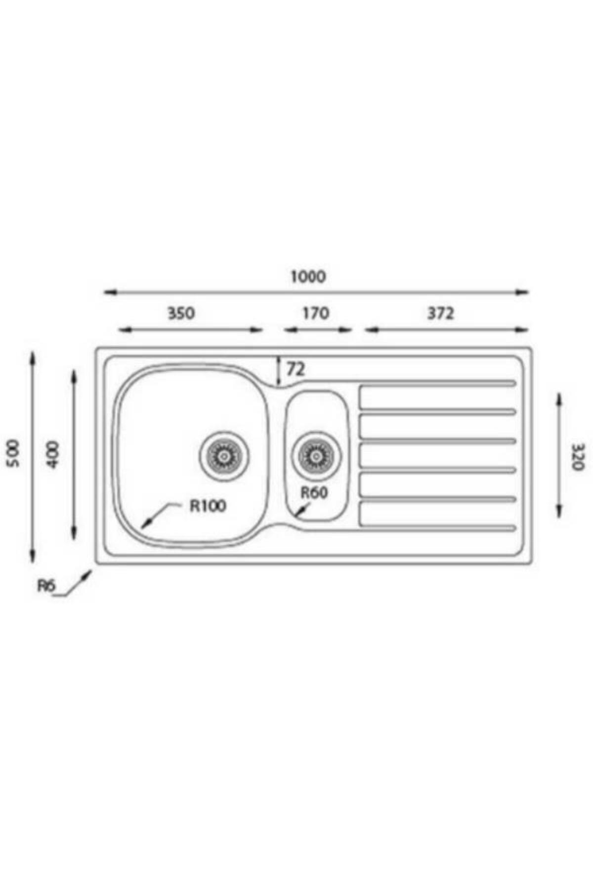 Hypnos 100 Paslanmaz Çelik Polisajlı Evye Sol Damlalıklı 112.2145.e102.