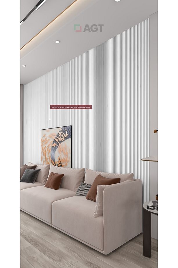 Akyürek Lb 2200 Model Soft Beyaz Dekor Profil Duvar Kaplama Panel Lambri