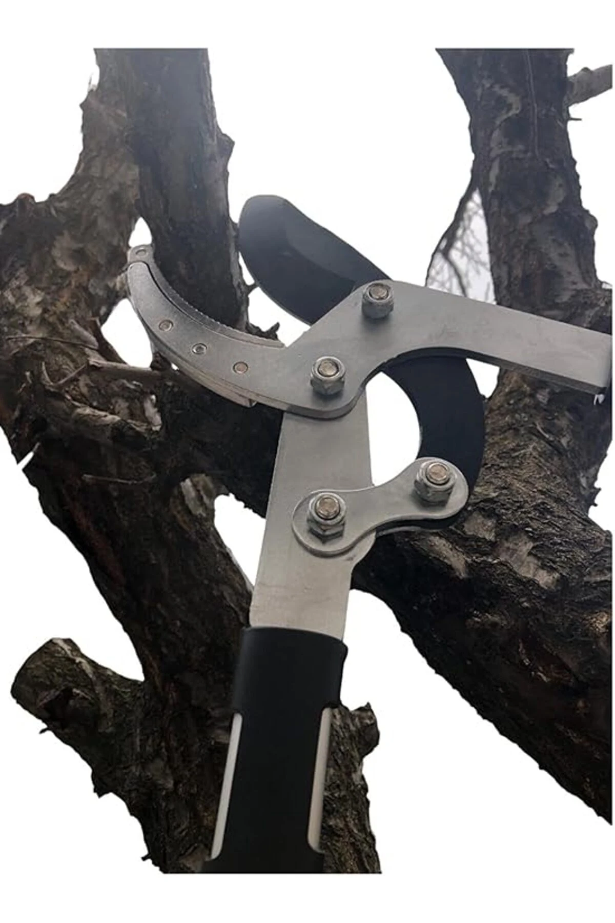 Uzatmalı Dal Budama Makası 5cm Ağız Çelik Bıçaklı Ayarlanabilir Sap Uzayan Kollu Makas