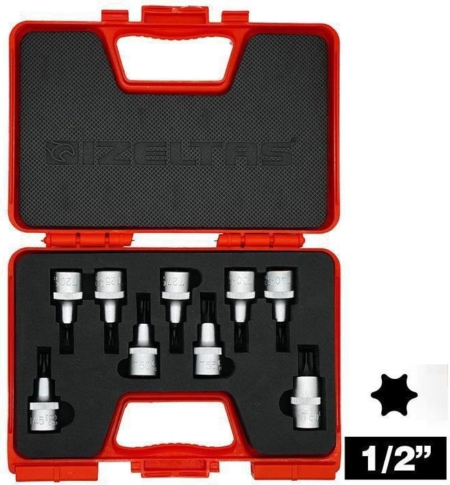 Izeltaş Lokmalı Torx Uç Takımı 1/2'' 9 Parça - 1113 00 6009