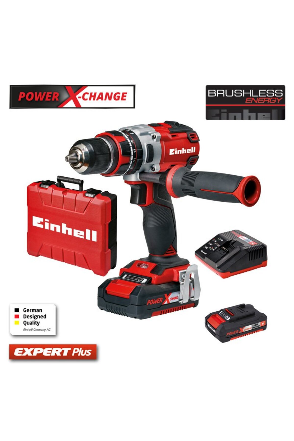 EİNHELL TE-CD 18 Li-i BL Çift Akülü Darbeli Vidalama 18V 2.0Ah