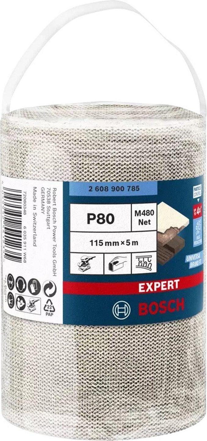 BOSCH M480 115 mm 80 Kum Cırtlı Rulo Elek Telli Ağ Zımpara 2608900785